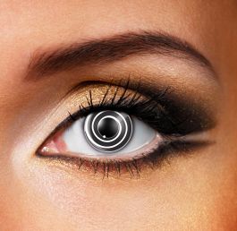 Black Spiral Contact Lenses (Pair)
