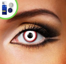 Saw White Contact Lenses (Inc Case & Solution)