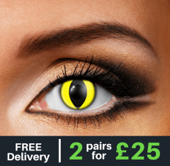 Yellow Cats Eye Contact Lenses (90 Day)
